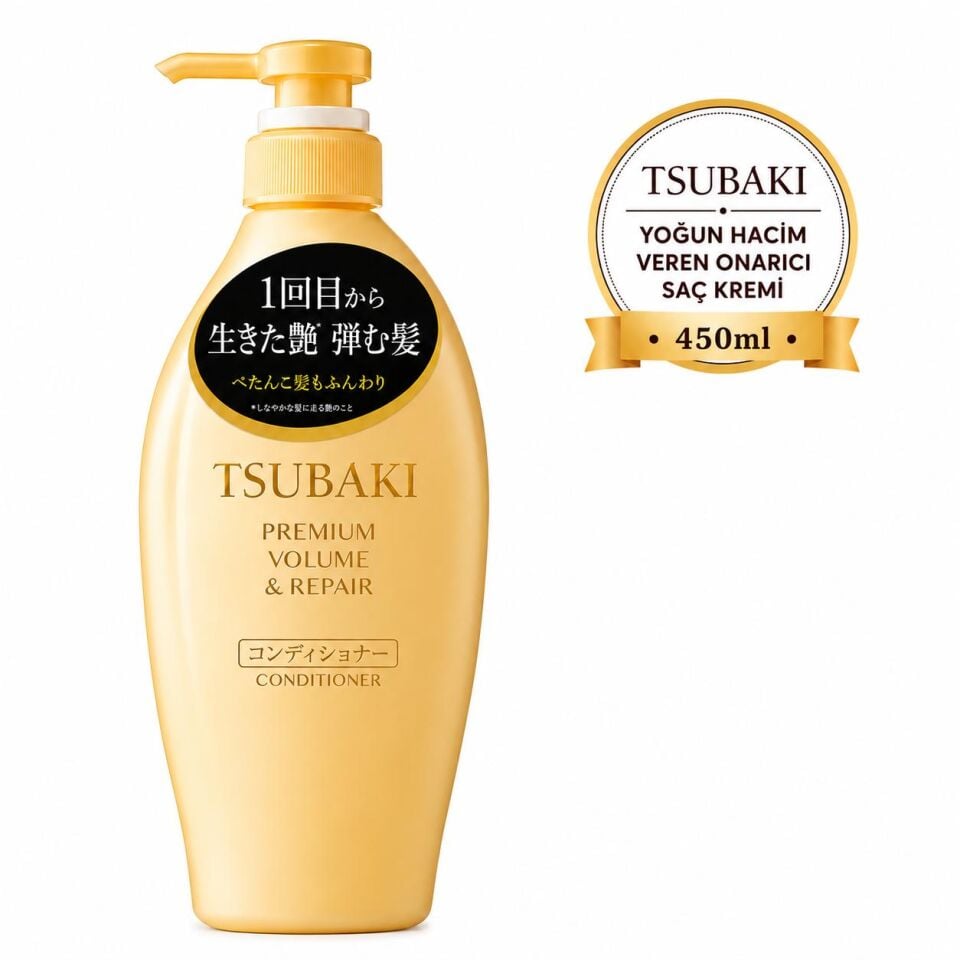 Tsubaki Premium Volume & Repair Yoğun Hacim Veren Onarıcı Saç Kremi 450 ml