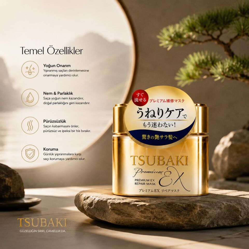 Tsubaki Premium EX Repair Yoğun Onarıcı Saç Bakım Maskesi 180 gr
