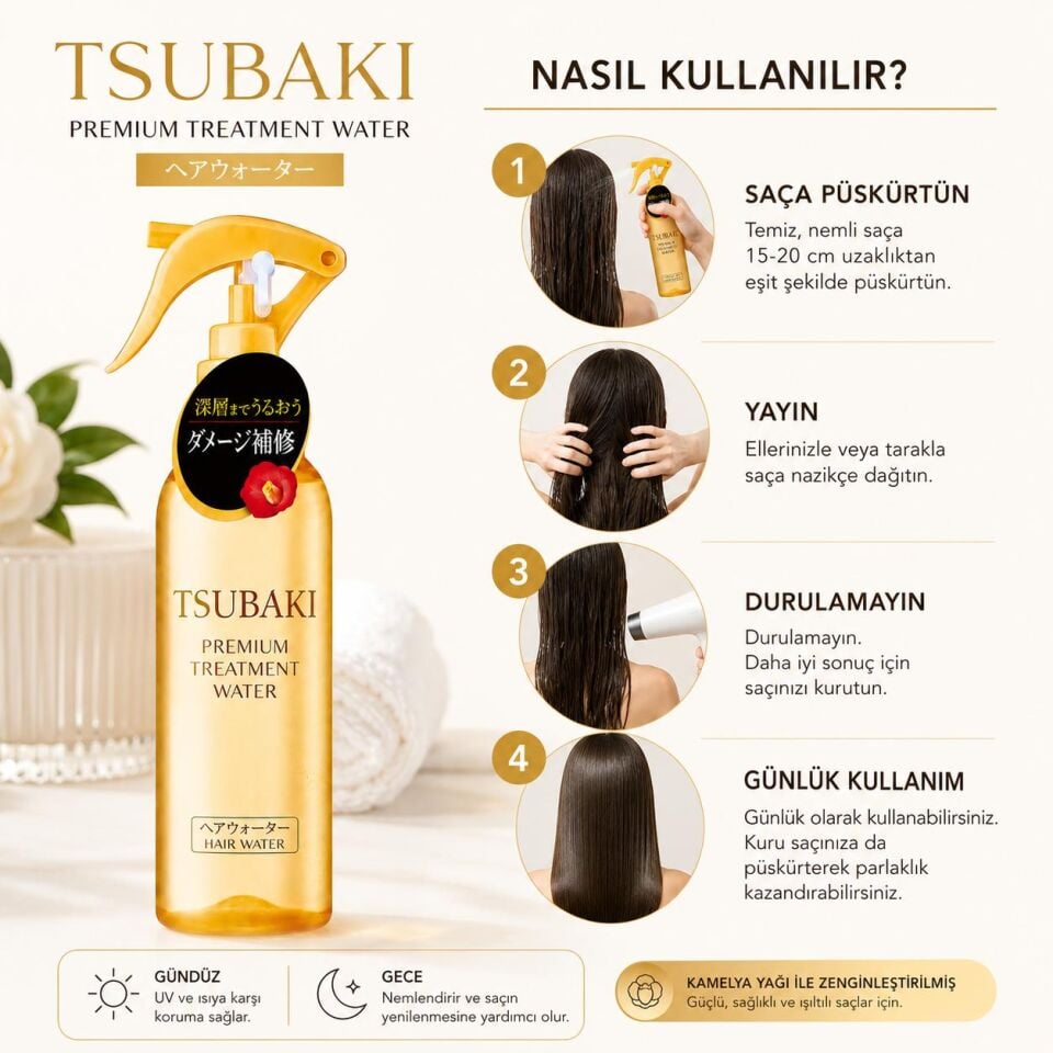 Tsubaki Premium Treatment Water Yoğun Saç Bakım Suyu 210 ml
