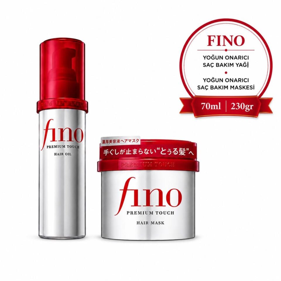 Fino Premium Touch Saç Bakım Maskesi 230 gr + Saç Bakım Yağı 70 ml Seti