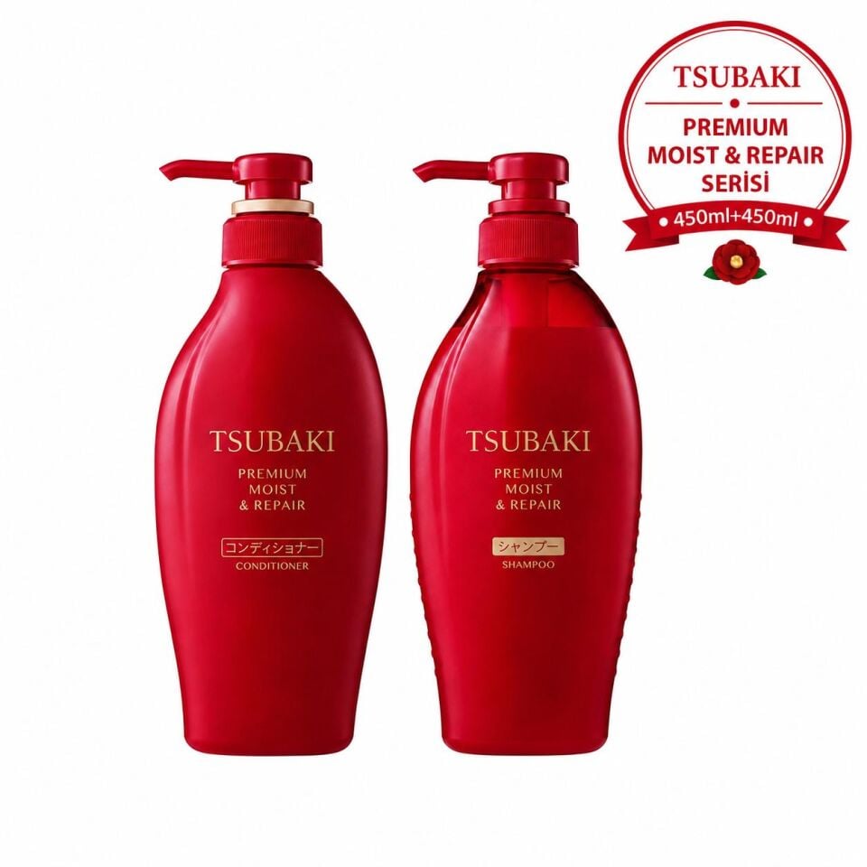 Tsubaki Premium Moist & Repair Şampuan 450 ml + Saç Kremi 450 ml Seti