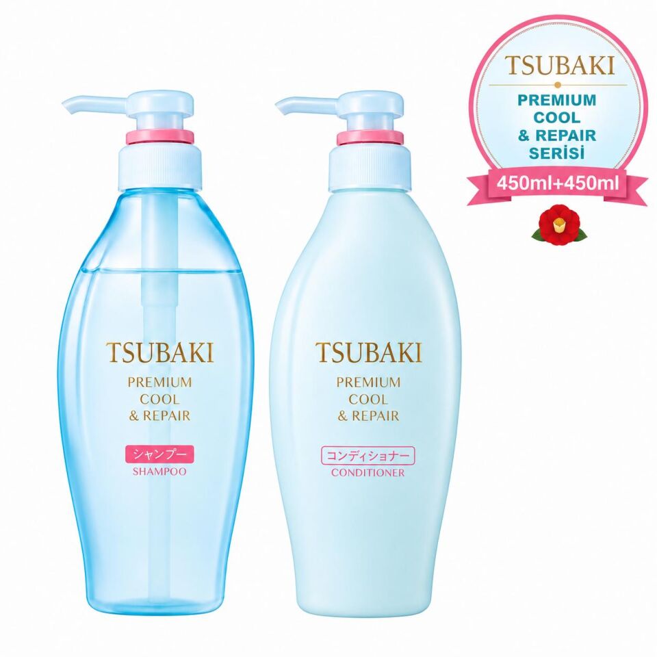 Tsubaki Premium Cool & Repair Şampuan 450 ml + Saç Kremi 450 ml Seti
